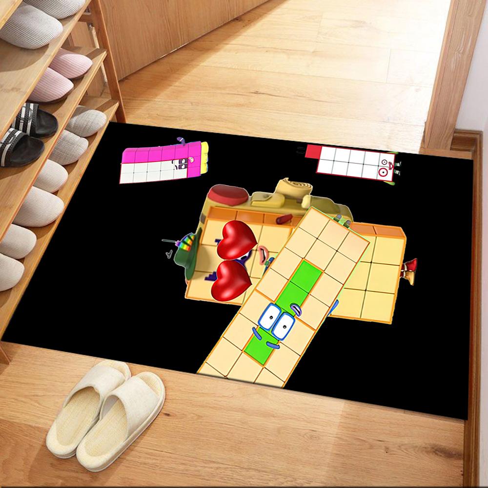 Numberblocks Fußmatte Büroteppich Perfekt für Flur Eingangsbereich Esszimmer Balkon Rutschfeste Matte Büro Heimdekor Perfektes Geschenk für Freunde Familie
