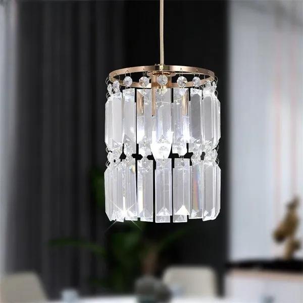 Luksusowa lampa wisząca z pojedynczą głowicą do oświetlenia nocnego Żyrandol do jadalni Nadaje się do wszystkich żarówek E14 Korytarz Bar Oprawy oświetleniowe