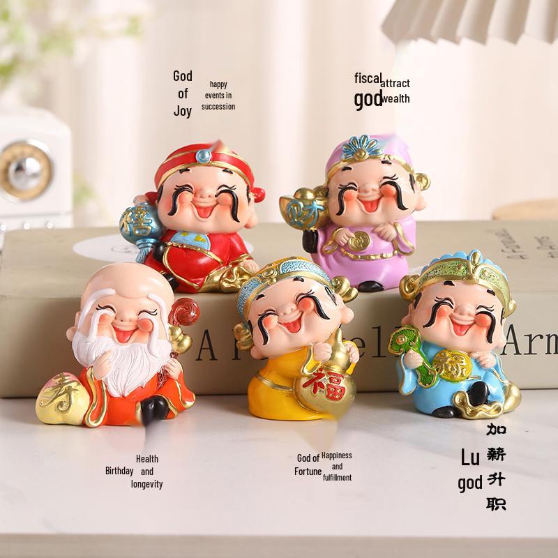 Big Five Ornaments: Five Blessings for Office, Living Room, Study, Desktop, Housewarming