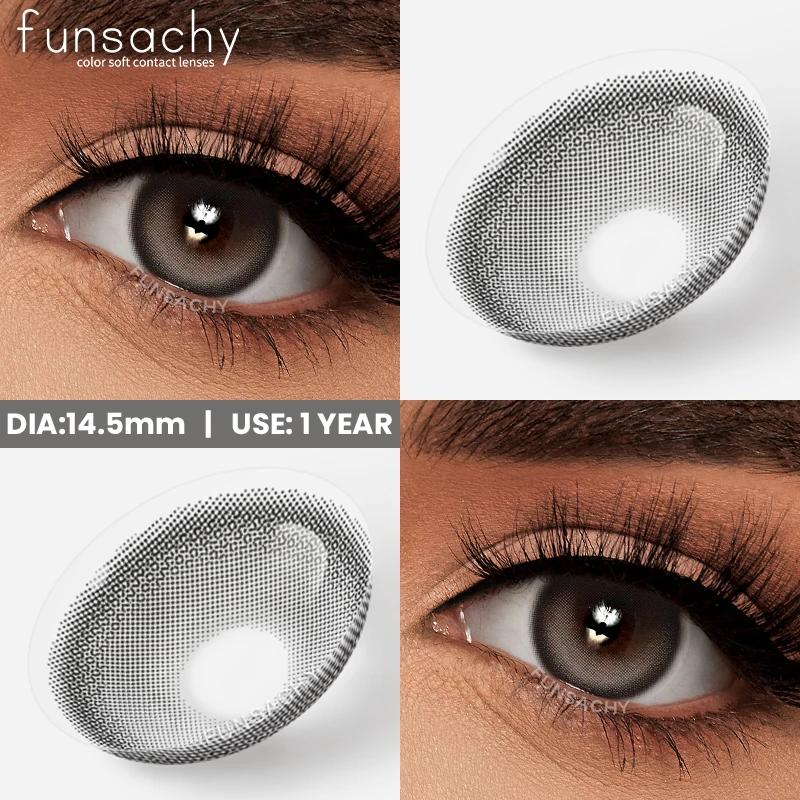 

FUNSACHY 1 пара 2024 Новые контактные линзы Colorcon Цветные большие коричневые контактные линзы для глаз с голубыми зрачками Корейские линзы Y2k Ежегодно