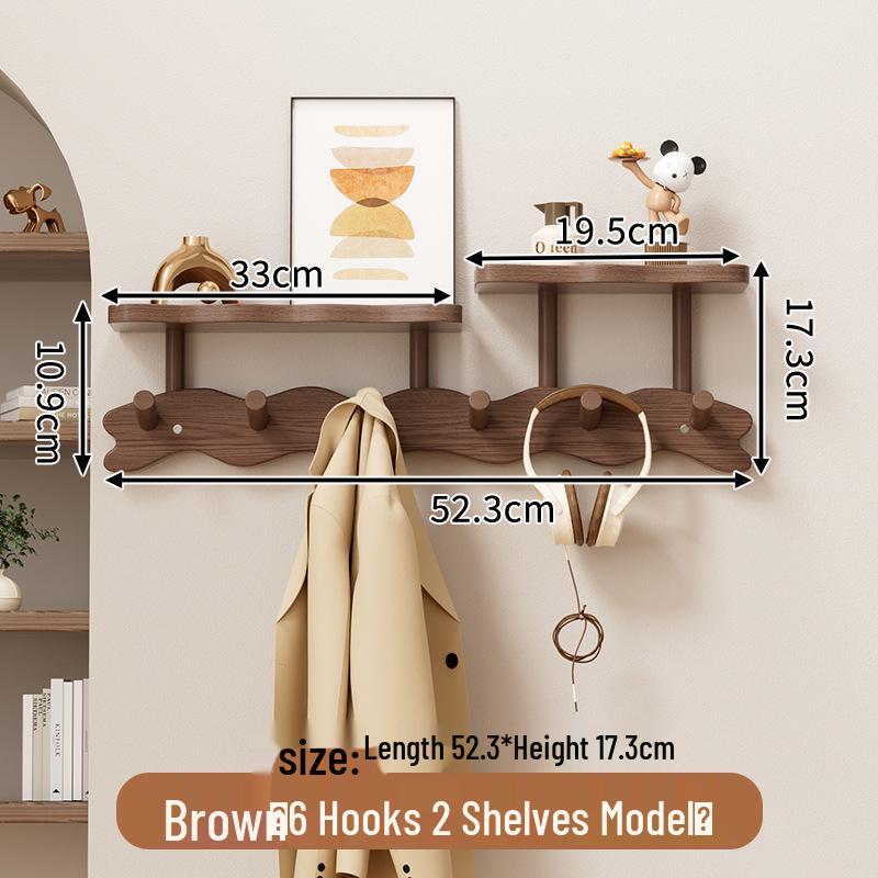 Ścienny wieszak na płaszcze, kapelusze i ubrania z haczykami bez wiercenia do sypialni, przedpokoju lub korytarza