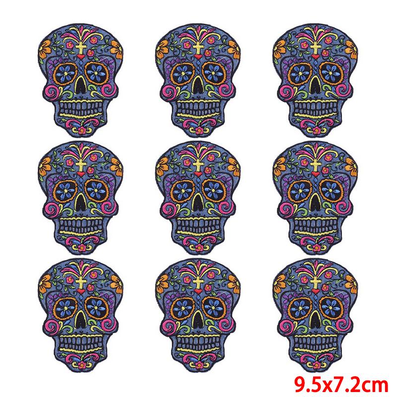 10 Pcs/lot Wholesale Embroidery Patch Iron On Patches For Clothing Patches On Clothes Jackets Decor Applique Sew Supplies