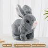 Electric Plush Rabbit Toy Jumping Moving Ears Nose Bunny Plushie Toddlers Interactive Simulation Stuffed Animal Toy with Sound