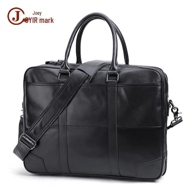 

Мужской ретро кожаный портфель для ноутбука - 15,6 Повседневная сумка через плечо