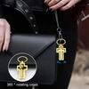 360 Rotating Crosses Keychain Metal Hollow Car Key Pendant Waist Hanging Key Holder Religious Belief Souvenir Gift