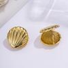 Small Shells Shaped Metal Earring Sweet Cool Studs Earring Cartilage Jewelry