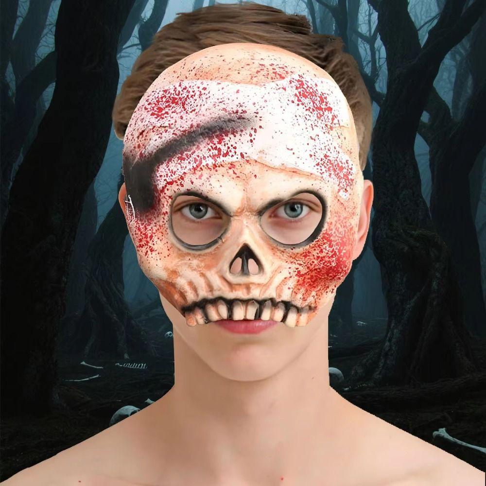 Realistic Masquerade Party Mask Creativity Bloody Skull Mask Halloween Cosplay Mask  Male Female