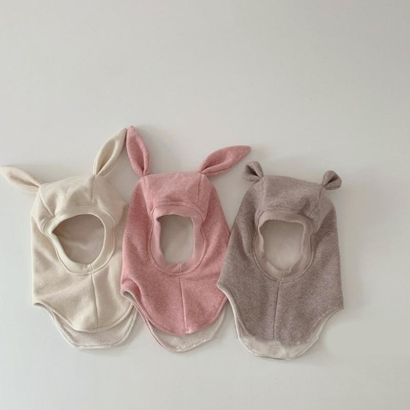 Autumn Winter Baby Hooded Hat Girls Boys Head Protections Beanies Cap Integrated Ear Protections Hat Warm Bonnet Cap