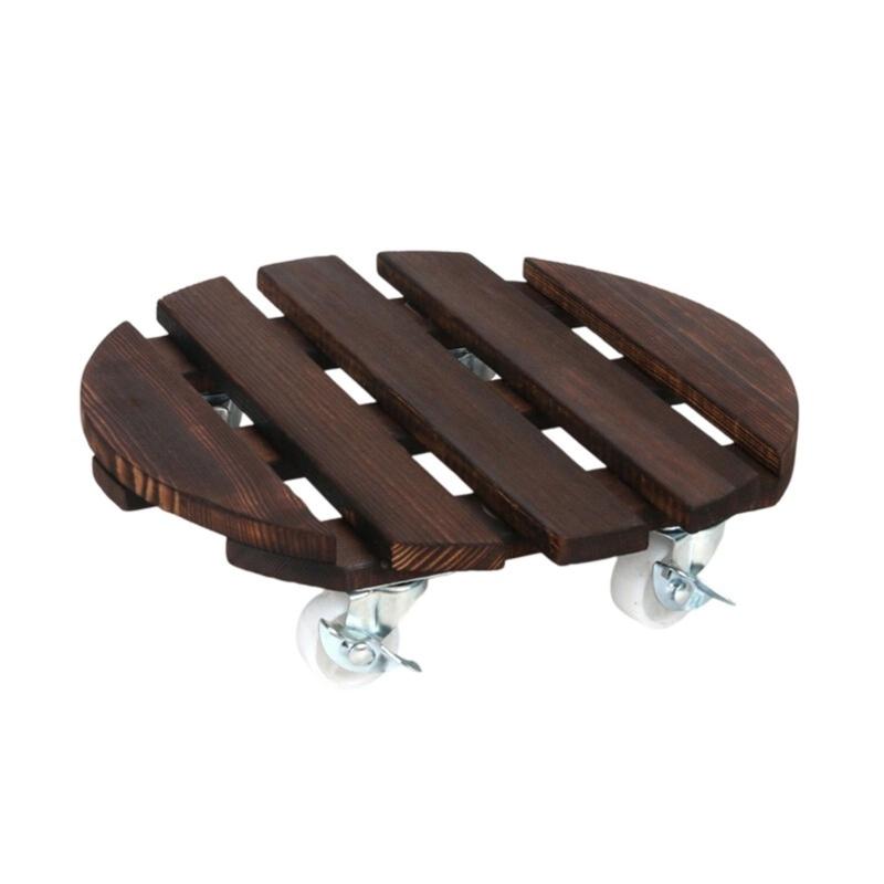 Mehrfach verwendbare Outdoor-Holzpflanzgefäßbasis Schwenkrad-Design Wetterfeste Konstruktion Für mühelose Pflanzenbewegungen