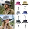 Nieuwe Gewassen Katoenen Bucket Hats UV-bescherming Opvouwbare Panama Hoed Ademende Zonnehoed Mannen Vrouwen