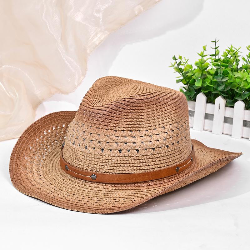 Western Cowboy Hat Male Retro Ethnic Style Jazz Hat Children Show Face Small Straw Hat Sunscreen Sun Hat Wholesale