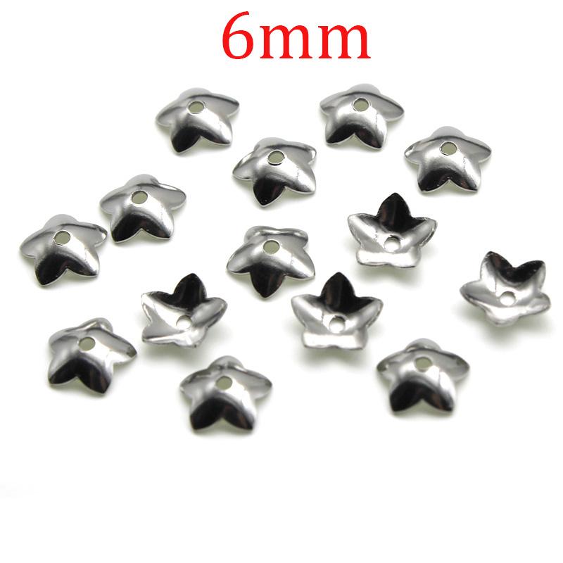 100pcs Stainless Steel Charm Bead Caps Jewelry Connectors Filigree Spacer Bead Caps Findings Jewelry Findings Making End Caps