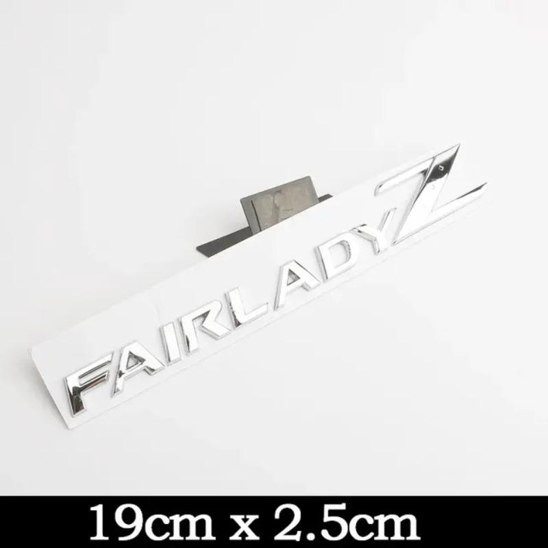 3D буквы Fairlady Z логотип задний багажник эмблема значок для 350Z 370Z Z33 боковые крылья автомобиля наклейки наклейки серебряный