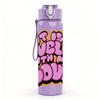 1PC It Is Well With My Soul Retro Lettering Art 750ml Color Plastic Sports Water Bottle Leakproof Flip Straw Lid Suitable for Sports Office Home Use