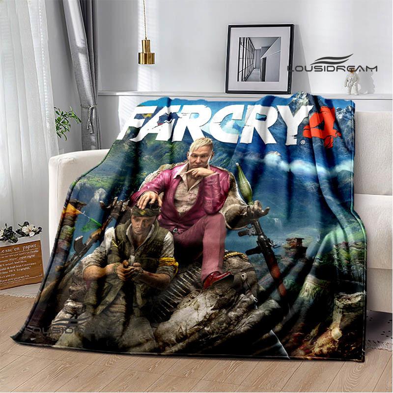 3D Spel Farcry Cartoon bedden met print Flens Warme deken zachte en comfortabele deken picknickdekens verjaardagscadeau