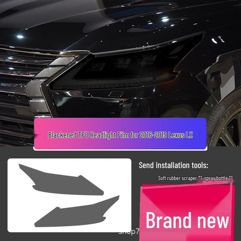 Lexus RX300 Headlight Film: Transparent Smoked Light-Control Protective Sticker.