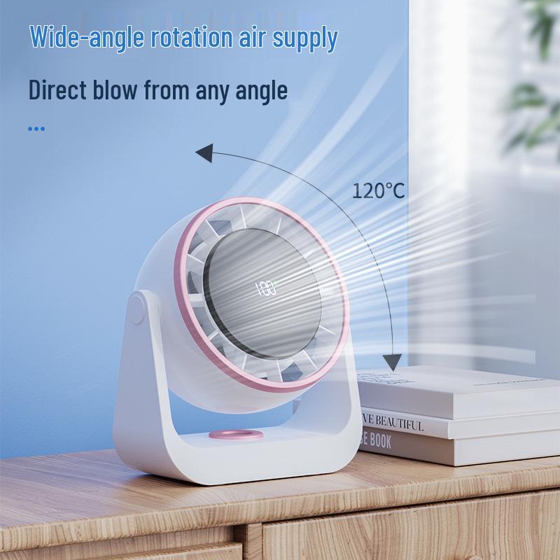 Rechargeable Wall-Mounted LED Fan for Dorm, Office, and Home