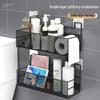 Suction Cup Wall-Mounted Over-Toilet Storage Shelf