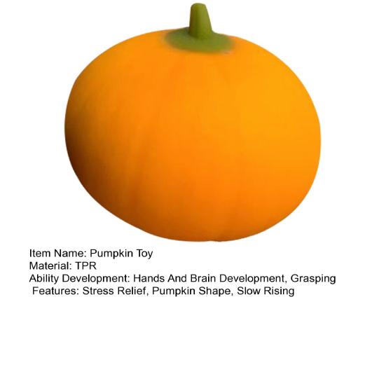 Simulation Pumpkin Stress Ball Slow Rising Green Orange Pumpkin Squeeze Toy Anxiety Relief Vegetable Stress Ball Sensory