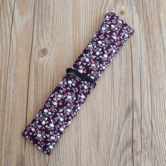 Přenosný potisk květin Stahovací šňůrka Příbory Nádobí Taška Lžíce Nůž Vidlička Pouzdro