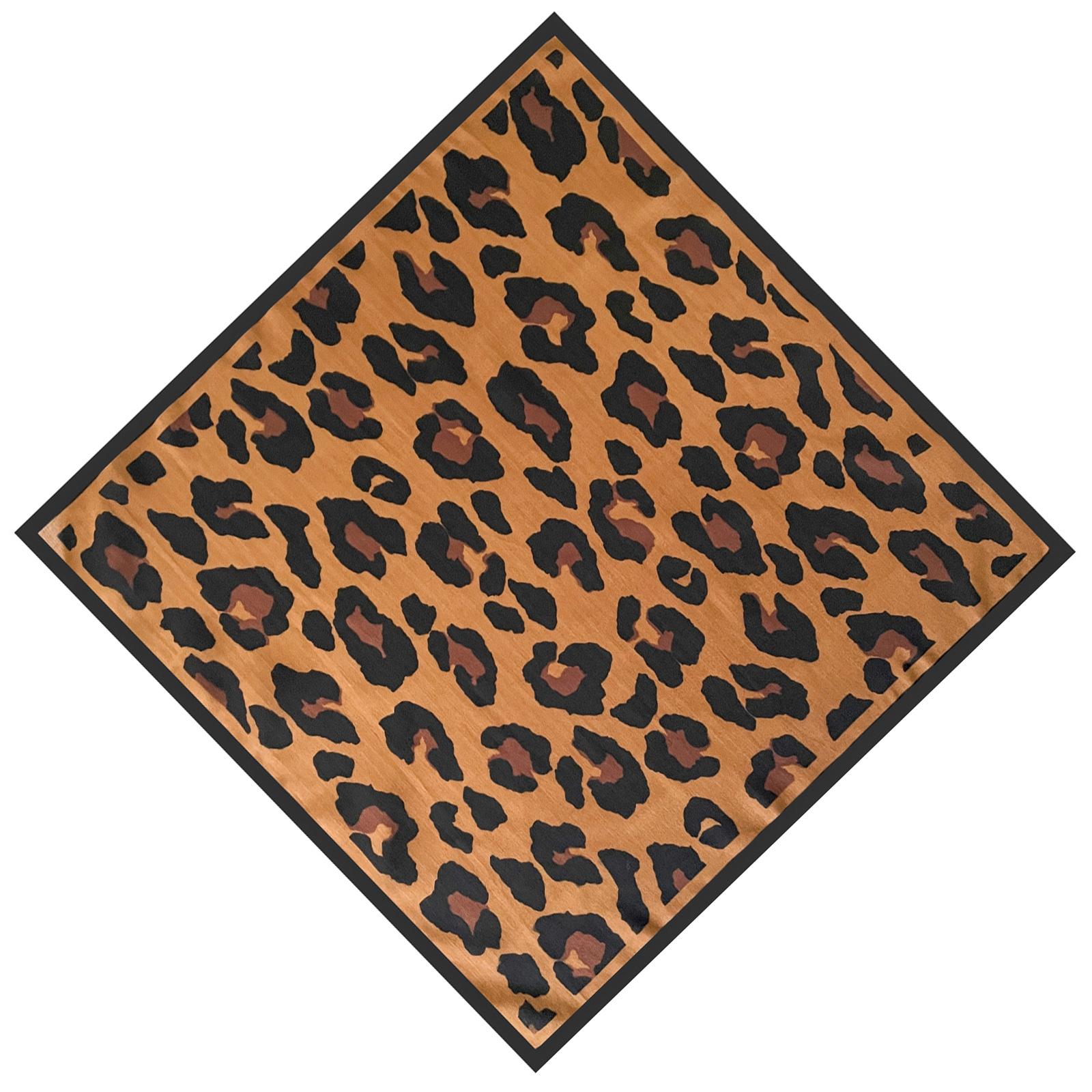 

Шелковый шарф с леопардовым принтом для женщин, девушек, квадратный галстук, шейный платок, модный и универсальный аксессуар для любого наряда кофейный