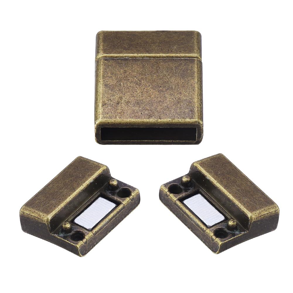 5-10pcs/lot High Quality Alloy Magnetic Buckles Flat Leather Rope Connectors Clasps For DIY Bracelet Necklace Making Accessories