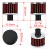 Universal 12mm Car Air Filter for Motorcycle Cold Air Intake High Flow Crankcase Vent Cover Mini Breather Filters