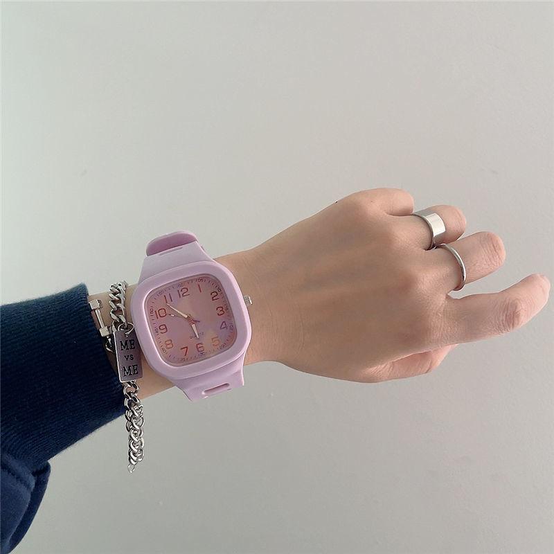 Wrist Watch Square Dial Electronic Pointer Temperament 30M Waterproof Pin Buckle Digital Dial Casual Wrist Watch Clothing Accessory
