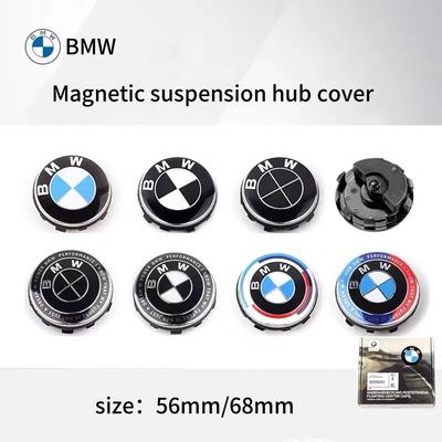 56/68mm Hub Cover Magnetic Suspension Hub Center Cover 1 3 5 7 Series, 1x3x5x6 M2 M3 M4 M5 M6 Automobile Tire Center Logo.