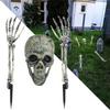 Skeleton Coming Out Of Ground Ground Breaker Skeleton 3 Pieces Realistic Skull For Pathway Lawn Garden Front Door Yard Fence