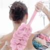 New Bathroom Cleaning Tools Long Handle Bath Brush Back Bath Shower Scrubber Body Soft Mesh Scrub Puff Clean Bath Back Brush
