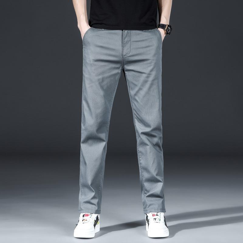 

Чоловічі чотирисезонні корейська версія тренду ділових повсякденних брюк чоловічі вільні прямі еластичні непрасовані чоловічі офіційні повсякденні штани 40