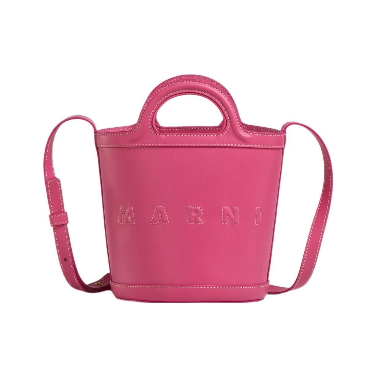 

Новая маленькая сумка-ведро MARNI Tropicalia с тисненым логотипом SCMP0056U0LV58900C61 18.0*17.0*18.0CM