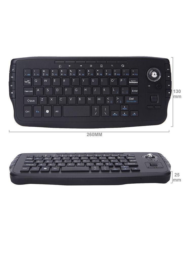 2.4G Trajectory Fan Wireless Keyboard and Mouse Set, 2-in-1 TV Keyboard with Multimedia Control, Ideal for Entertainment