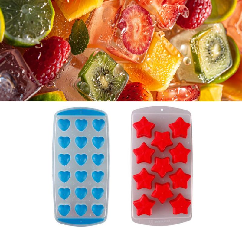 Silicone Chocolate Mold Maker Ice Cube Tray Freeze Mould Bar Pudding Star Jelly