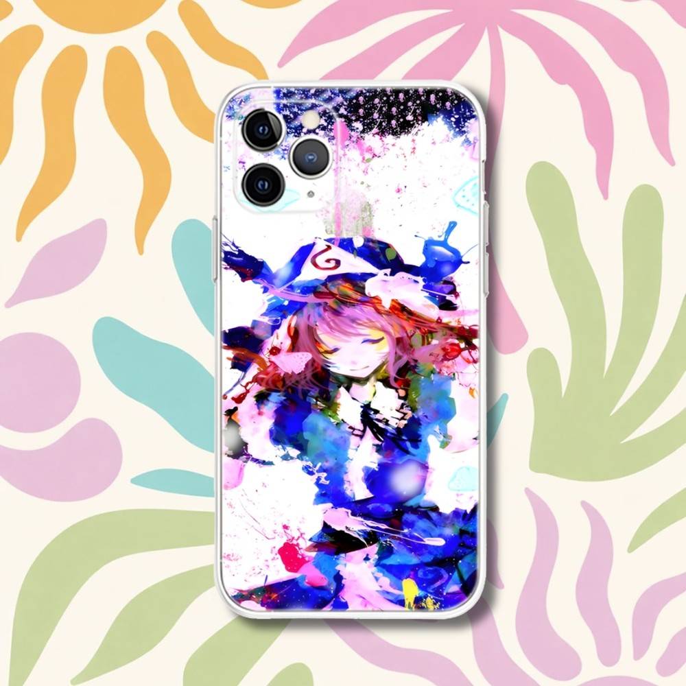 Saigyouji Y-Yuyuko Anime Phone Case For iPhone 17,16e,16,15,14,13,12,11 Mini Pro Max X,XR,XSMAX 8,7 Air Plus Transparent Soft