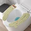 Household Handle Toilet Seat Cushion,Universal Cartoon Toilet Cover for All Seasons,Thick Plush Seat Cushion