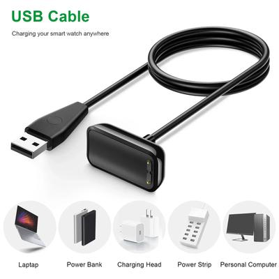 50cm 100cm USB Charger For Fitbit Charge 5 Charging Cable For Fitbit Luxe 100cm USB Charging Charger Dock With Reset Function