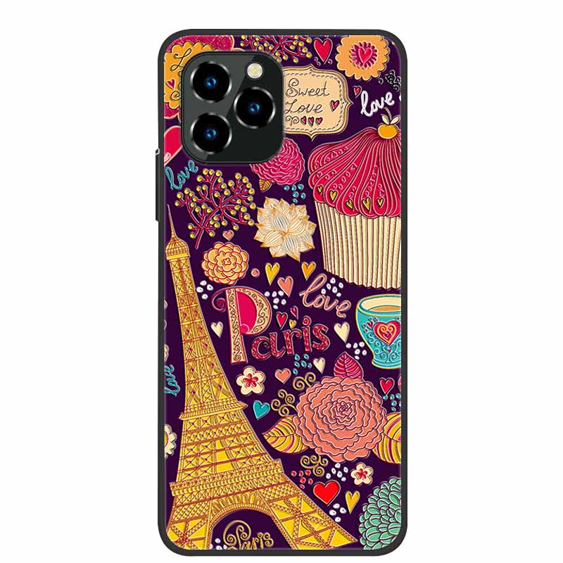 For Oukitel C21 Pro Case Luxury 3D Blossom Emboss Silicone Phone Case For C21pro Shockproof Coque Relief Flowers Funda Capa