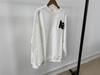 Early Autumn Off-White Women's Crew Neck Fleece Sweatshirt with Hand-Cranked Embroidery