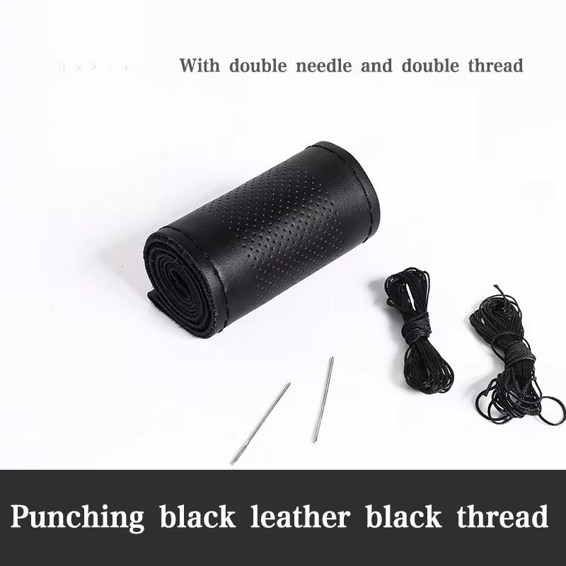 Car Hand-sewn Steering Wheel Cover For All Seasons Universal Microfiber Leather Wear-resistant Cars Accessories