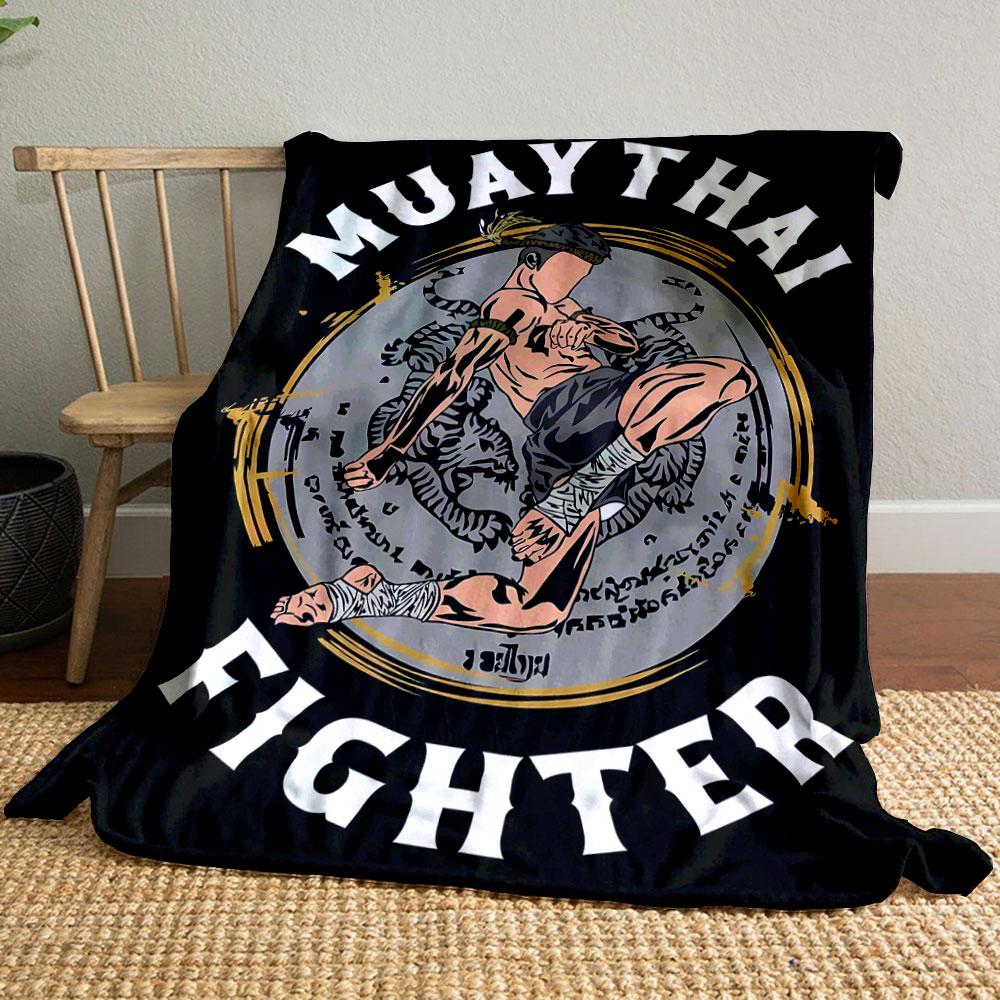 

Muay Thai Fighter Blanket bedroom Blanket for Livingroom Couch lunch break Soft throw for Friend s festival Gift 80cm x 120cm