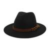 Unisex široký klobouk z plsti Pánské Dámské Panama Trilby Klobouky