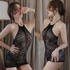 Breathable Mini Dress Dress Female Lady Mesh Open Crotch