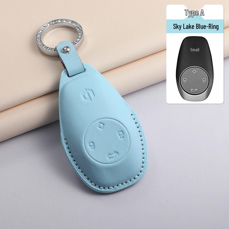 Portachiavi Leapmotor C11/T03/C01 Modello 2024 - Guscio Protettivo a Copertura Totale, Texture di Alta Qualità, Blu, Unisex.