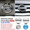 3D ABS auto-embleem voor de voorkant, achterklep, stuurwielsticker voor Nissan Qashqai Tiida Kicks Versa Leaf Sentra Altima X-trail