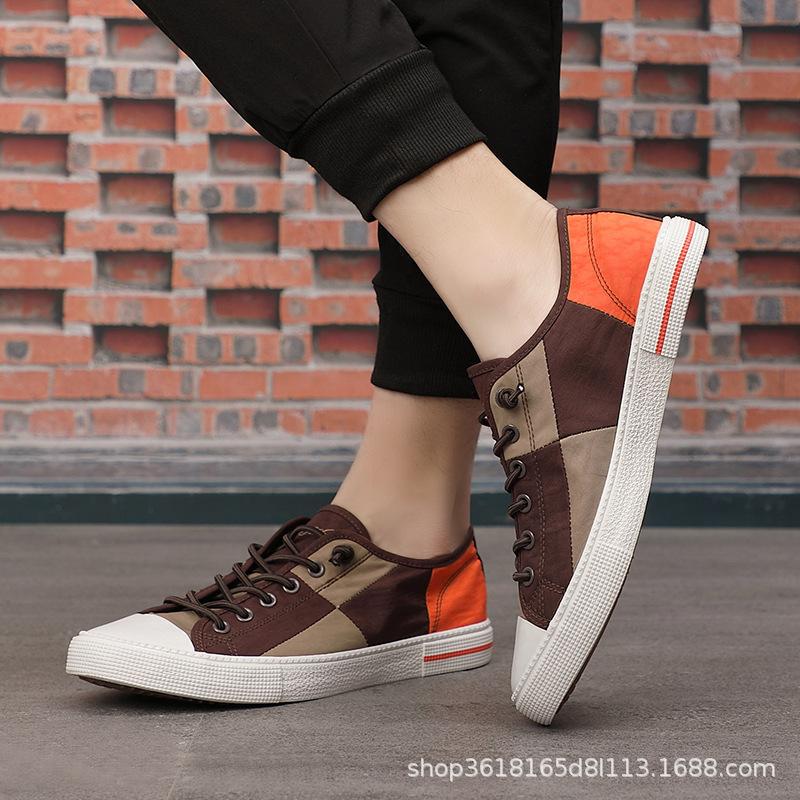 2024 Summer New Men's Shoes A Slip-off Breathable Thin Non-slip Anti-odor Ice Silk Canvas Shoes Casual Comfortable Shoes for Men