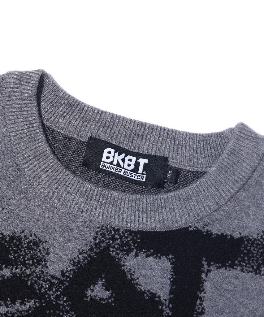 BUNKERBUSTER Lettering Halftone Pullover Knit Mq1Su042_Melange Grey