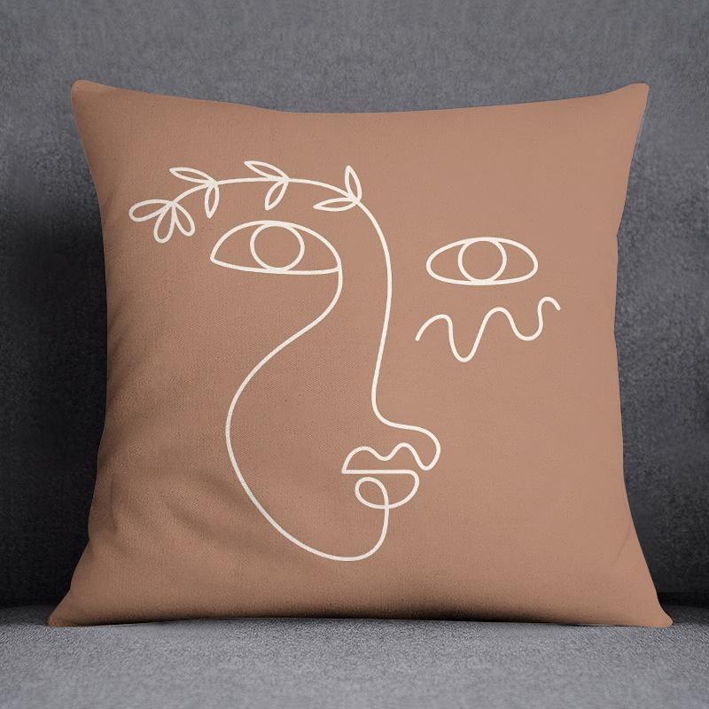 Art Abstract Design Printed Pattern Cushion Cover for Home Living Room Sofa Office Bedroom Car Decoration Pillow Cover