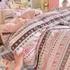 Clever Plan: Small Fresh 110g High Quality A-class Puff Cotton Wrinkled Yarn Four Piece Set Imitation Water Washed Cotton Four Piece Set